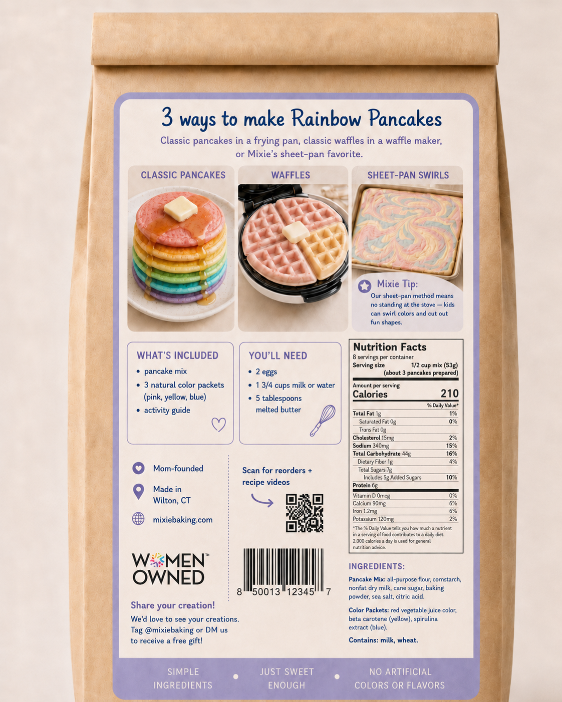 Rainbow Pancake Mix